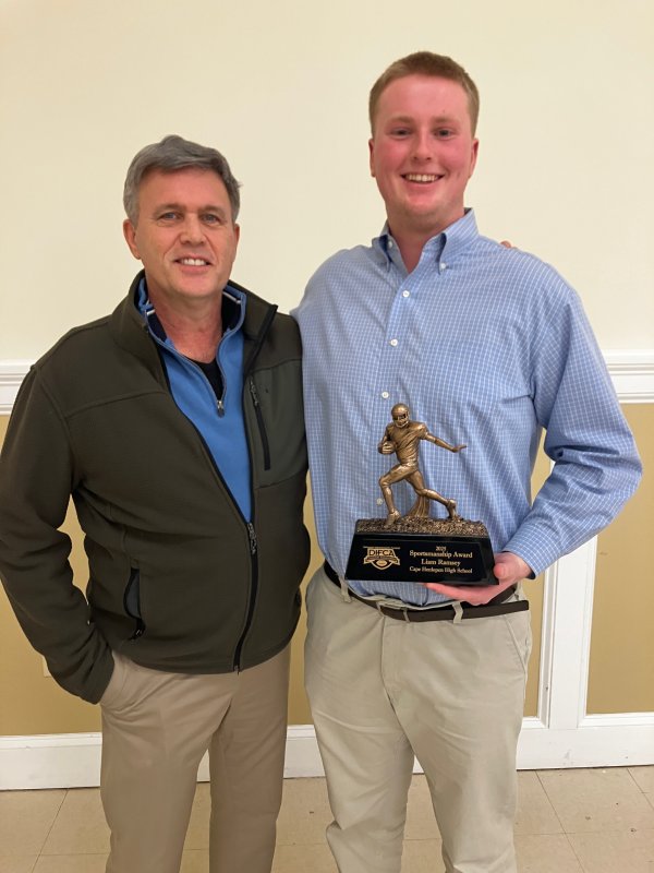 Cape coach Chip Knapp and Liam Ramsey.